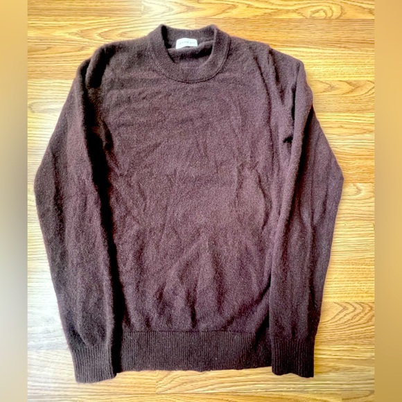 Jennie Liu Brown Crewneck Cashmere Sweater women’s small - Picture 1 of 6